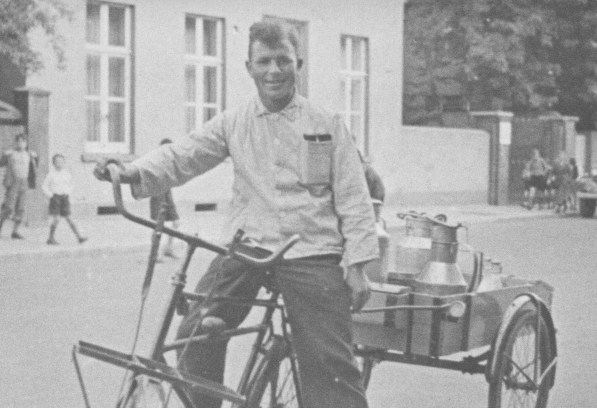 Lei met transportfiets